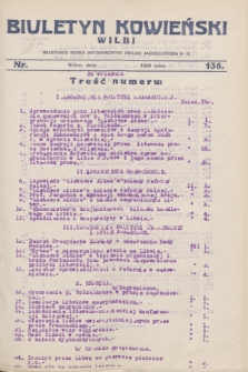 Biuletyn Kowieński Wilbi. 1928, nr 136 (26 września)