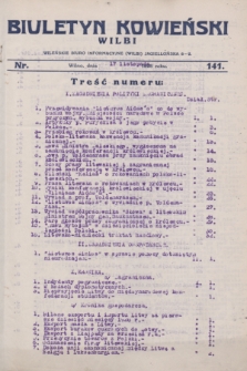 Biuletyn Kowieński Wilbi. 1928, nr 141 (17 listopada)