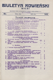Biuletyn Kowieński Wilbi. 1928, nr 142 (25 listopada)