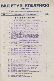 Biuletyn Kowieński Wilbi. 1928, nr 143 (30 listopada)
