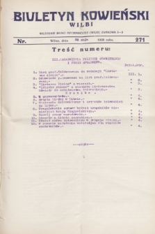 Biuletyn Kowieński Wilbi. 1930, nr 271 (22 maja)