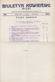 Biuletyn Kowieński Wilbi. 1930, nr 276 (1 czerwca)