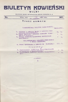 Biuletyn Kowieński Wilbi. 1930, nr 307 (23 sierpnia)