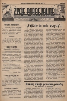 Życie Parafjalne : parafja Przen. Trójcy w Będzinie. 1937, nr 24