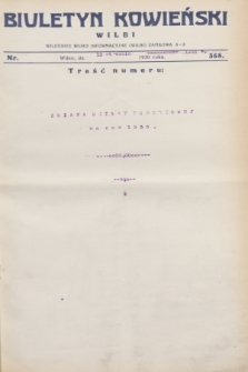 Biuletyn Kowieński Wilbi. 1931, nr 368 (13 stycznia)