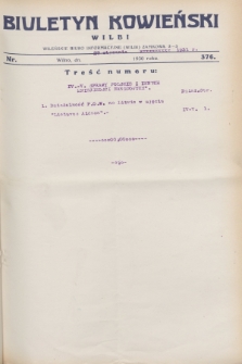 Biuletyn Kowieński Wilbi. 1931, nr 376 (27 stycznia)