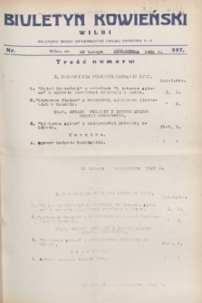 Biuletyn Kowieński Wilbi. 1931, nr 387 (12 lutego)