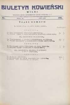 Biuletyn Kowieński Wilbi. 1931, nr 402 (10 marca)