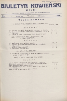 Biuletyn Kowieński Wilbi. 1931, nr 404 (14 marca)
