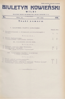 Biuletyn Kowieński Wilbi. 1931, nr 416 (1 kwietnia)