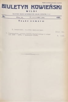 Biuletyn Kowieński Wilbi. 1931, nr 423 (18 kwietnia)