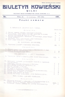 Biuletyn Kowieński Wilbi. 1931, nr 425 (21 kwietnia)