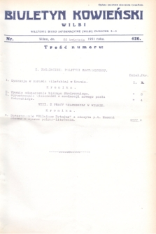 Biuletyn Kowieński Wilbi. 1931, nr 426 (22 kwietnia)