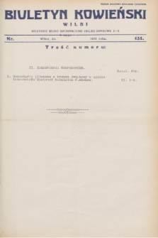 Biuletyn Kowieński Wilbi. 1931, nr 435 (4 maja)