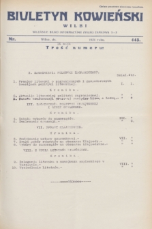 Biuletyn Kowieński Wilbi. 1931, nr 443 (15 maja)