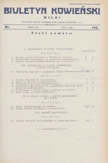 Biuletyn Kowieński Wilbi. 1931, nr 445 (19 maja)