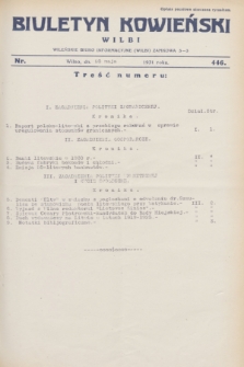Biuletyn Kowieński Wilbi. 1931, nr 446 (20 maja)