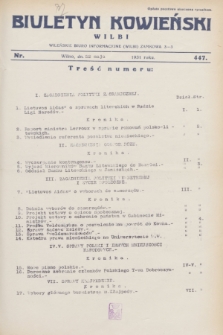 Biuletyn Kowieński Wilbi. 1931, nr 447 (22 maja)