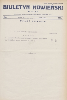 Biuletyn Kowieński Wilbi. 1931, nr 448 (23 maja)
