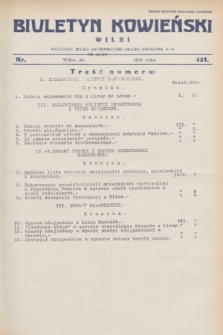 Biuletyn Kowieński Wilbi. 1931, nr 451 (28 maja)