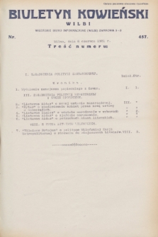 Biuletyn Kowieński Wilbi. 1931, nr 457 (8 czerwca)