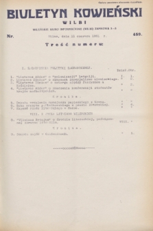 Biuletyn Kowieński Wilbi. 1931, nr 459 (11 czerwca)