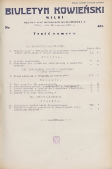 Biuletyn Kowieński Wilbi. 1931, nr 463 (18 czerwca)
