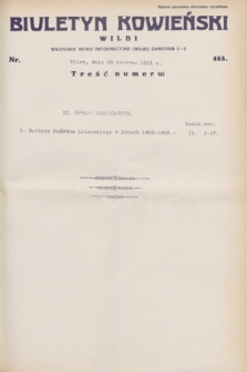 Biuletyn Kowieński Wilbi. 1931, nr 465 (20 czerwca)