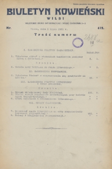 Biuletyn Kowieński Wilbi. 1931, nr 472 (1 lipca)