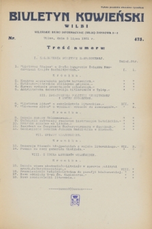Biuletyn Kowieński Wilbi. 1931, nr 473 (3 lipca)