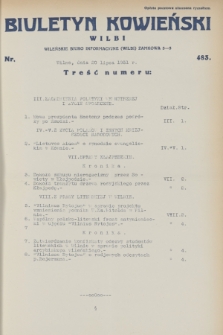 Biuletyn Kowieński Wilbi. 1931, nr 483 (20 lipca)
