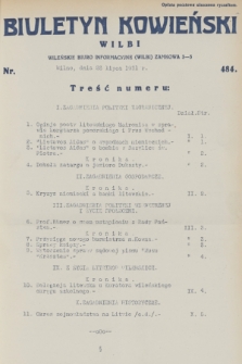 Biuletyn Kowieński Wilbi. 1931, nr 484 (23 lipca)