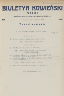 Biuletyn Kowieński Wilbi. 1931, nr 490 (8 sierpnia)