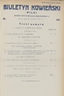 Biuletyn Kowieński Wilbi. 1931, nr 493 (12 sierpnia)