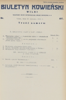 Biuletyn Kowieński Wilbi. 1931, nr 497 (19 sierpnia)