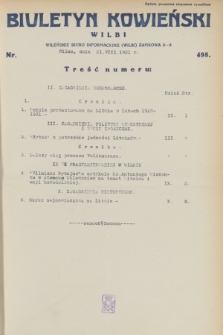 Biuletyn Kowieński Wilbi. 1931, nr 498 (21 sierpnia)