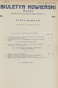 Biuletyn Kowieński Wilbi. 1931, nr 499 (24 sierpnia)