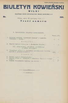 Biuletyn Kowieński Wilbi. 1931, nr 500 (26 sierpnia)