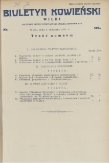 Biuletyn Kowieński Wilbi. 1931, nr 506 (4 września)