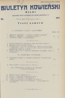 Biuletyn Kowieński Wilbi. 1931, nr 507 (7 września)
