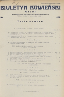 Biuletyn Kowieński Wilbi. 1931, nr 512 (14 września)