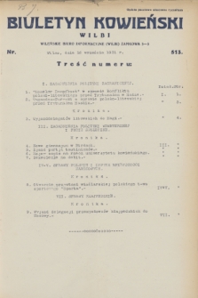Biuletyn Kowieński Wilbi. 1931, nr 513 (16 września)