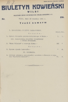 Biuletyn Kowieński Wilbi. 1931, nr 516 (19 września)