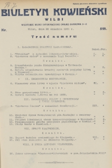 Biuletyn Kowieński Wilbi. 1931, nr 518 (22 września)
