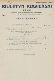 Biuletyn Kowieński Wilbi. 1931, nr 526 (6 października)