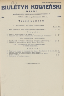 Biuletyn Kowieński Wilbi. 1931, nr 533 (14 października)