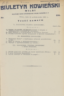 Biuletyn Kowieński Wilbi. 1931, nr 534 (15 października)