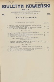 Biuletyn Kowieński Wilbi. 1931, nr 536 (17 października)