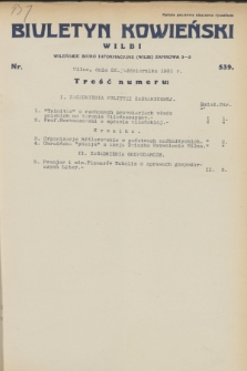 Biuletyn Kowieński Wilbi. 1931, nr 539 (22 października)