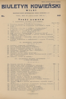 Biuletyn Kowieński Wilbi. 1931, nr 542 (26 października)